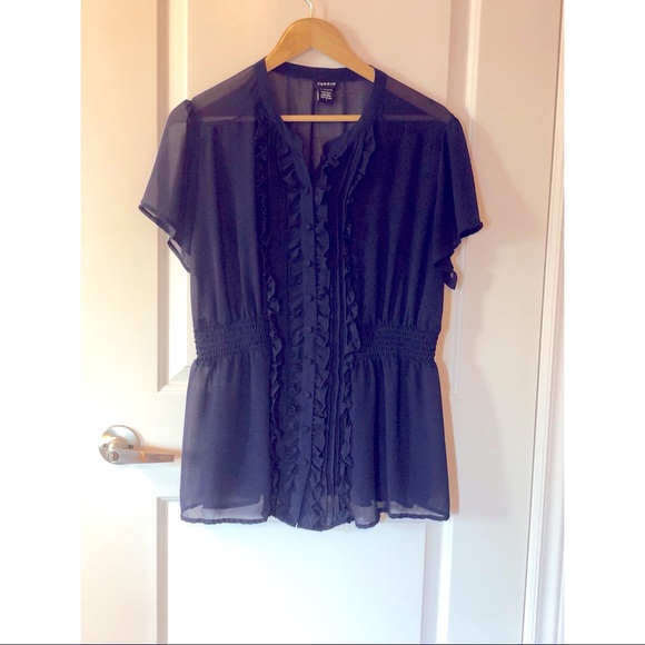 TORRID NAVY BLOUSE - Picture 2 of 3